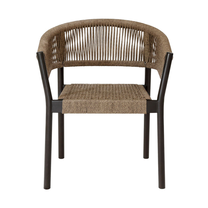 Doris - Outdoor Patio Dining Chair (Set of 2) - Dark Eucalyptus / Truffle