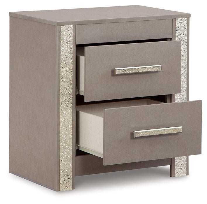 Surancha - Gray - Two Drawer Night Stand Sacramento Furniture Store Furniture store in Sacramento