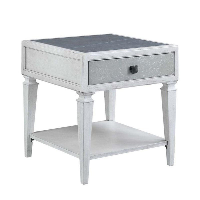 Katia - End Table - Rustic Gray & Weathered White Finish Sacramento Furniture Store Furniture store in Sacramento