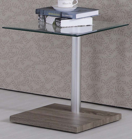 Haden - End Table - Dark Grain & Clear Glass Sacramento Furniture Store Furniture store in Sacramento