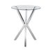 Denali - Round Glass Top Bar Table - Chrome Sacramento Furniture Store Furniture store in Sacramento