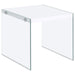 Opal - Square End Table With Clear Glass Legs - White High Gloss Sacramento Furniture Store Furniture store in Sacramento