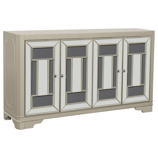 Toula - 4-Door Accent Cabinet - Smoke And Champagne Sacramento Furniture Store Furniture store in Sacramento