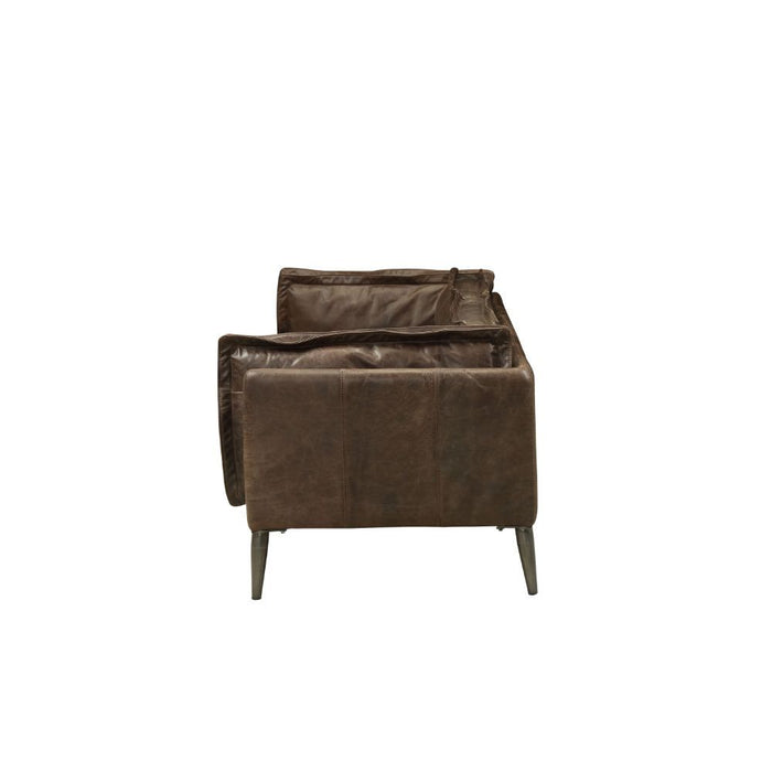 Porchester - Sofa - Distress Chocolate Top Grain Leather Sacramento Furniture Store Furniture store in Sacramento