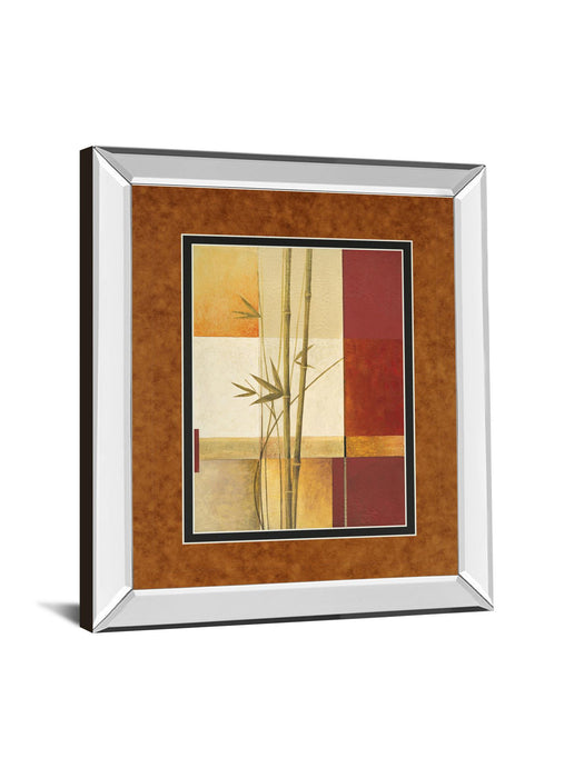 Contemporary Bamboo Il By Estudio Arte - Mirror Framed Print Wall Art - Orange