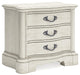 Arlendyne - Antique White - Three Drawer Night Stand Sacramento Furniture Store Furniture store in Sacramento