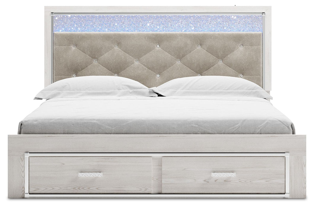 Altyra - White - King Upholstered Storage Bed Sacramento Furniture Store Furniture store in Sacramento