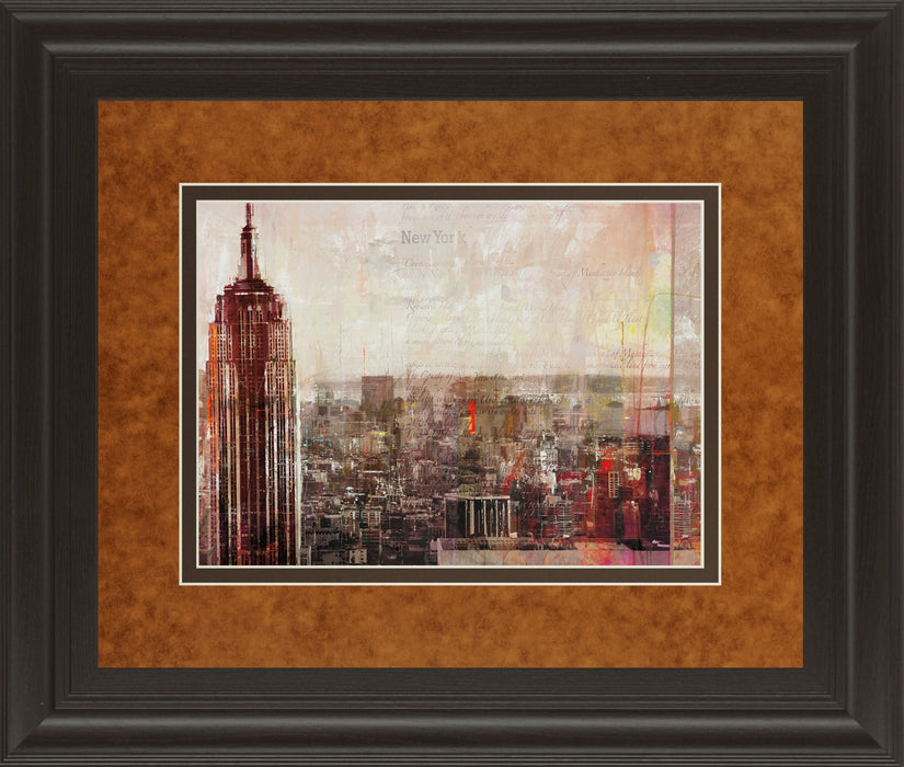 Shades Of New York By Markus Haub - Framed Print Wall Art - Red