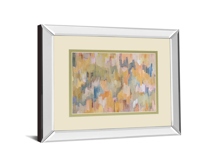 Concerto Grey By Robert Cresvell - Mirror Framed Print Wall Art - Yellow