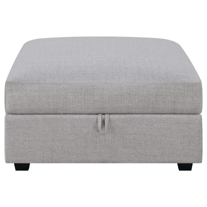 Cambria - Upholstered Square Storage Ottoman - Gray Sacramento Furniture Store Furniture store in Sacramento