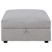 Cambria - Upholstered Square Storage Ottoman - Gray Sacramento Furniture Store Furniture store in Sacramento