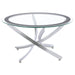 Brooke - Glass Top Coffee Table - Chrome And Black Sacramento Furniture Store Furniture store in Sacramento