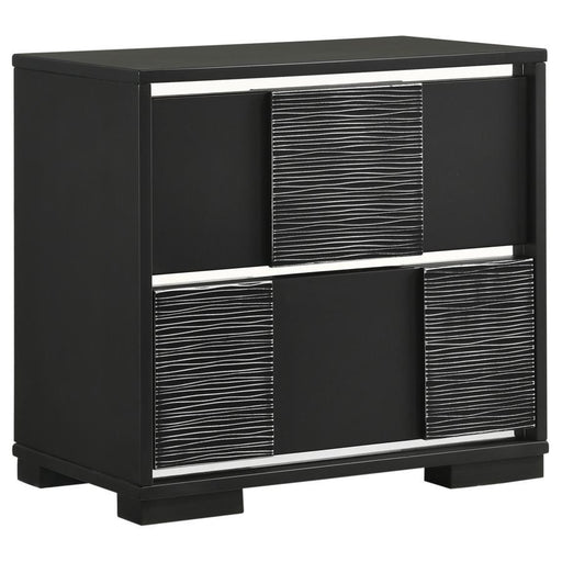 Blacktoft - 2-Drawer Nightstand - Black Sacramento Furniture Store Furniture store in Sacramento