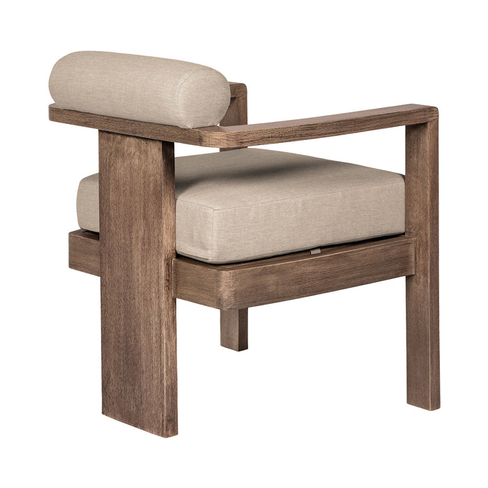 Relic - Outdoor Patio Dining Chair - Weathered Eucalyptus / Taupe