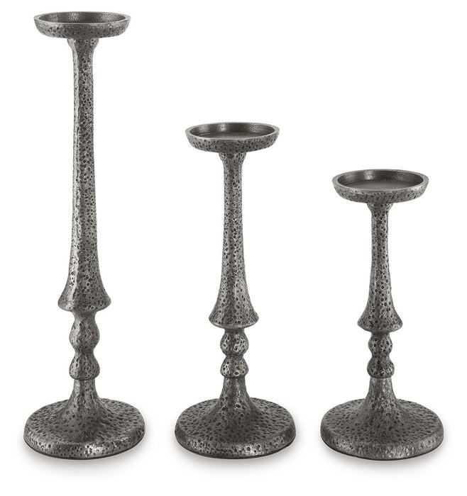 Eravell - Pewter Finish - Candle Holder Set (Set of 3) Sacramento Furniture Store Furniture store in Sacramento