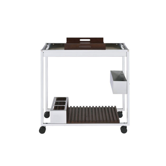 Lisses - Serving Cart - Chrome Sacramento Furniture Store Furniture store in Sacramento