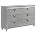 Veronica - 6-Drawer Bedroom Dresser - Light Silver Sacramento Furniture Store Furniture store in Sacramento