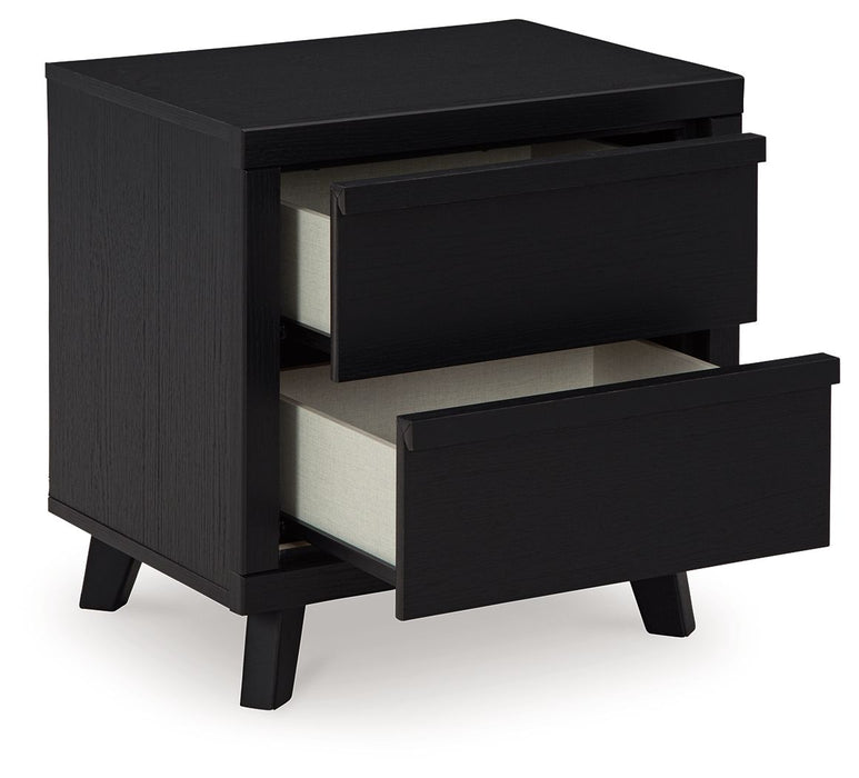 Danziar - Black - Two Drawer Night Stand Sacramento Furniture Store Furniture store in Sacramento