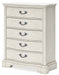 Arlendyne - Antique White - Five Drawer Chest Sacramento Furniture Store Furniture store in Sacramento