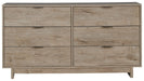 Oliah - Beige - Six Drawer Dresser - 31'' Height Sacramento Furniture Store Furniture store in Sacramento