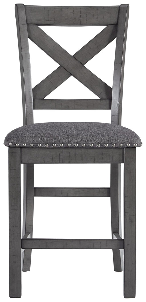 Myshanna - Gray - Upholstered Barstool (Set of 2) Sacramento Furniture Store Furniture store in Sacramento