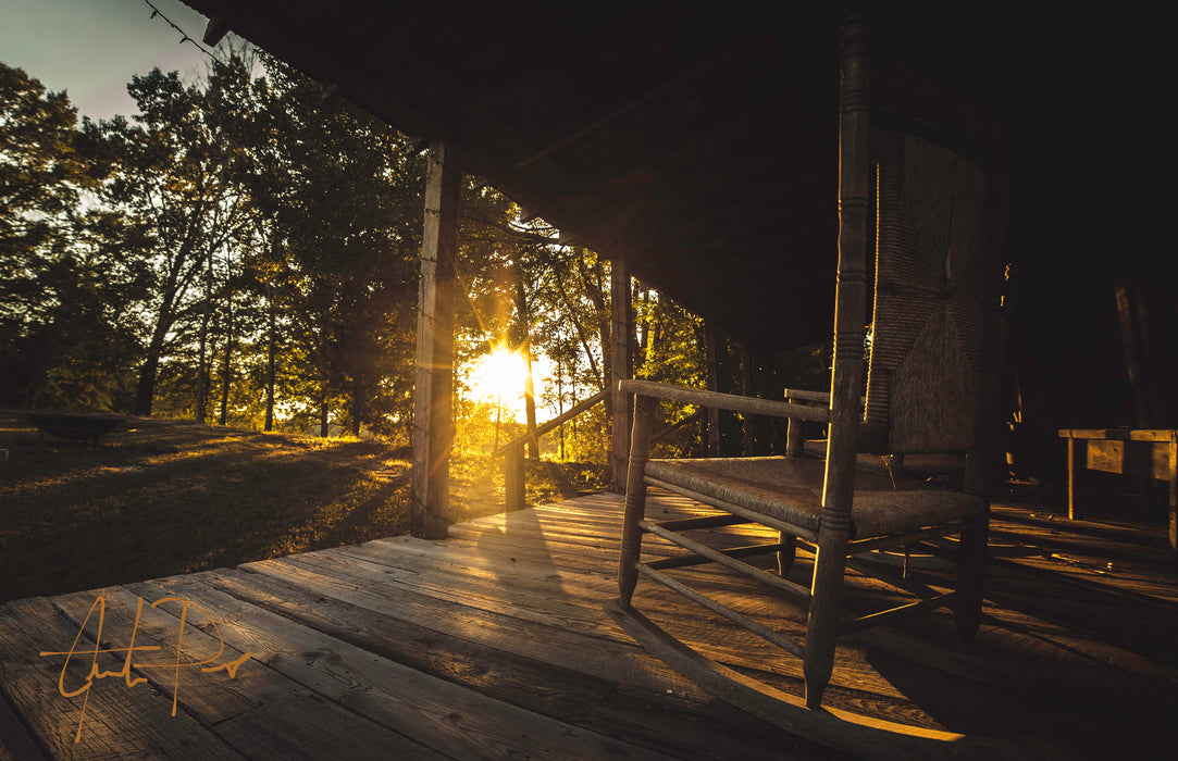 Small - On The Porch By Justin Pius - Dark Brown