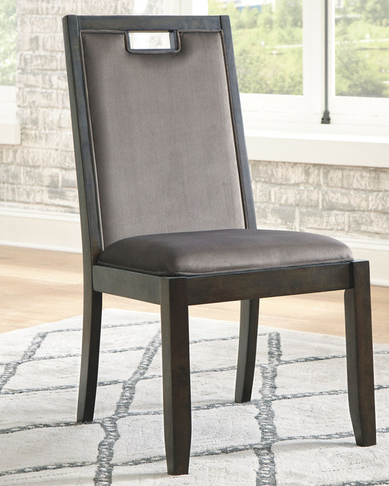 Hyndell - Gray / Dark Brown - Dining Uph Side Chair (Set of 2) Sacramento Furniture Store Furniture store in Sacramento