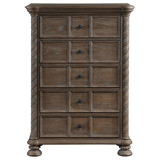 Emmett - 5-Drawer Chest - Walnut Sacramento Furniture Store Furniture store in Sacramento