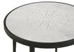 Kofi - Round Marble Top Side Table - White And Black Sacramento Furniture Store Furniture store in Sacramento