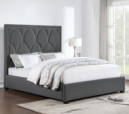 Bowfield - Upholstered Bed With Nailhead Trim Sacramento Furniture Store Furniture store in Sacramento