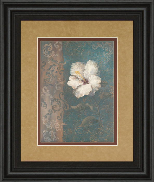 Floral Trans Il By Vivian Flasch - Framed Print Wall Art - White