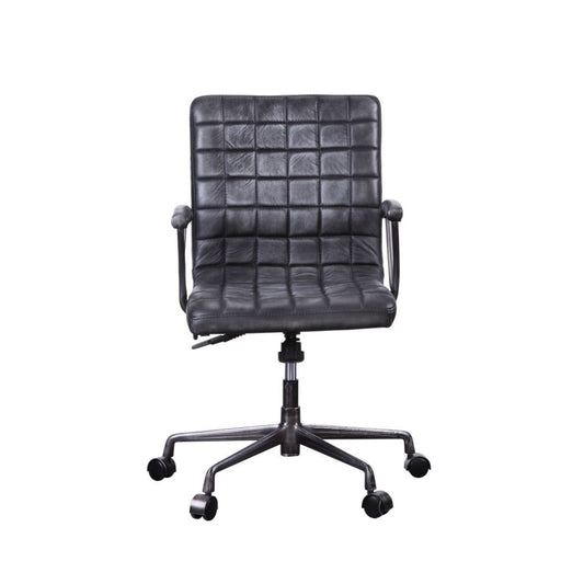 Barack - Executive Office Chair - Vintage Black Top Grain Leather & Aluminum Sacramento Furniture Store Furniture store in Sacramento