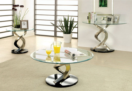 Nova - Coffee Table - Satin Plated / Black Sacramento Furniture Store Furniture store in Sacramento