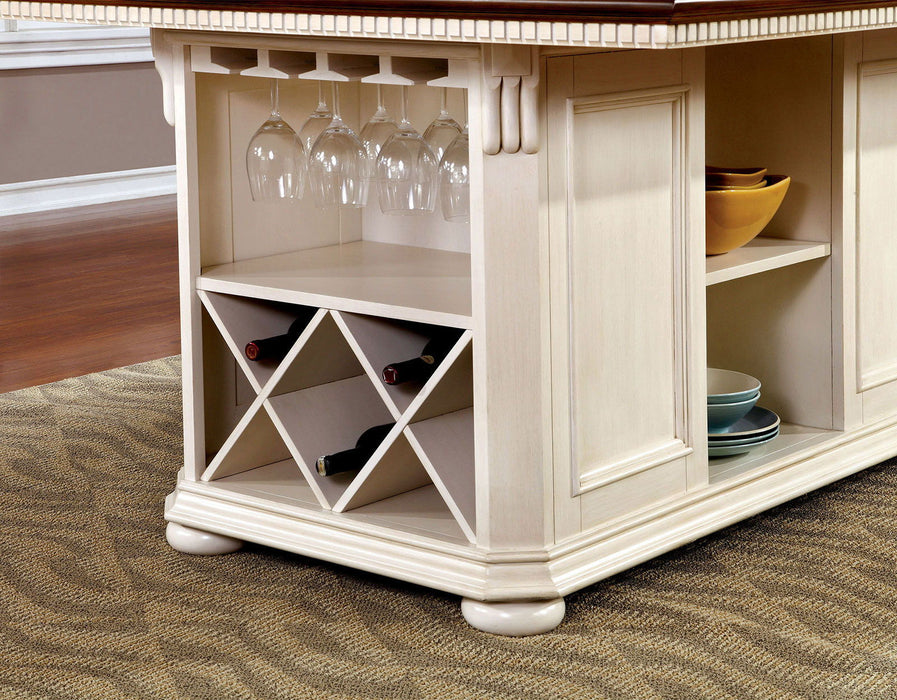 Sabrina - Counter Height Table - Off-White / Cherry Sacramento Furniture Store Furniture store in Sacramento