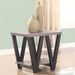 Stevens - V-Shaped End Table - Black And Antique Gray Sacramento Furniture Store Furniture store in Sacramento