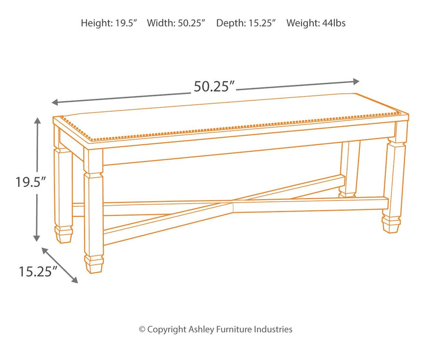 Bolanburg - Beige - Large Uph Dining Room Bench Sacramento Furniture Store Furniture store in Sacramento