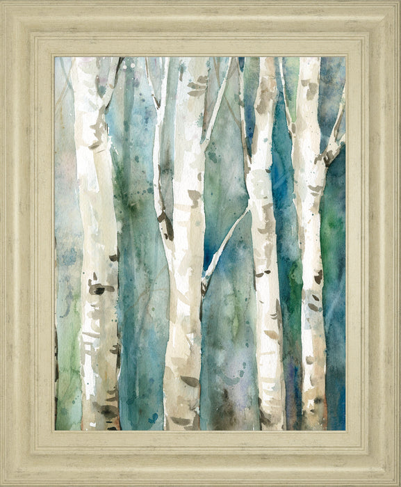 River Birch Il By Carol Robinson - Framed Print Wall Art - Blue