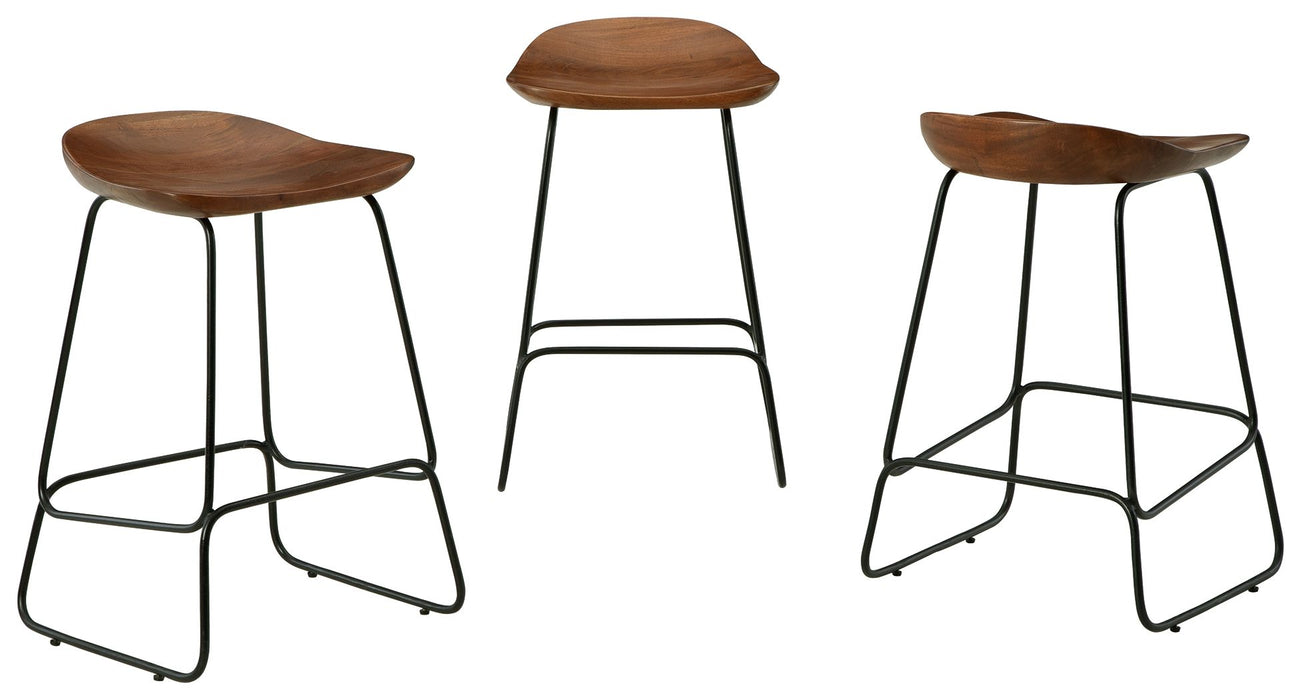 Wilinruck - Dark Brown - Stool (Set of 3) Sacramento Furniture Store Furniture store in Sacramento