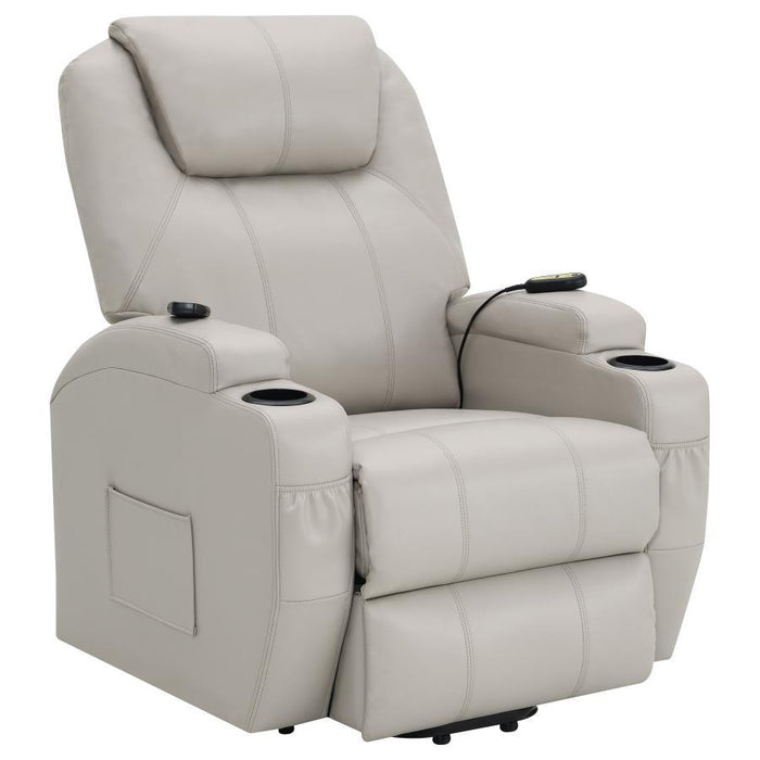 Sanger - Upholstered Power Lift Recliner Chair With Massage