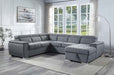 Hanley - Sectional Sofa - Gray Fabric Sacramento Furniture Store Furniture store in Sacramento