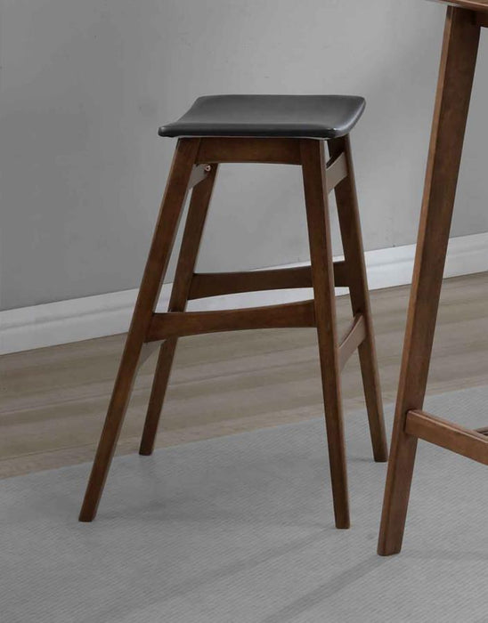 Finnick - Tapered Legs Bar Stools (Set of 2) - Dark Gray And Walnut