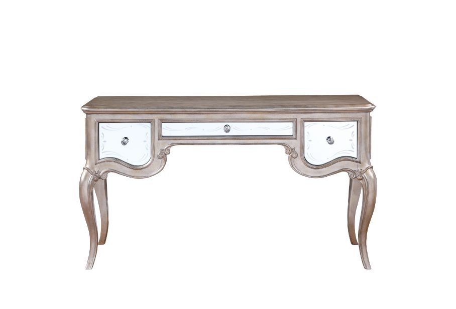 Esteban - Vanity Desk - Mirrored & Antique Champagne Finish Sacramento Furniture Store Furniture store in Sacramento