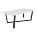 Mayer - Rectangular Dining Table Faux Marble - White And Gunmetal Sacramento Furniture Store Furniture store in Sacramento