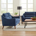 Gano - Sloped Arm Upholstered Loveseat - Navy Blue Sacramento Furniture Store Furniture store in Sacramento