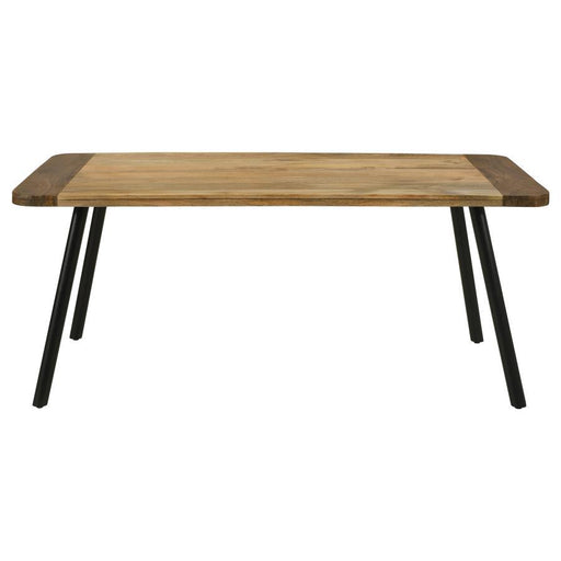 Maverick - Rectangular Tapered Legs Dining Table - Natural Mango And Black Sacramento Furniture Store Furniture store in Sacramento