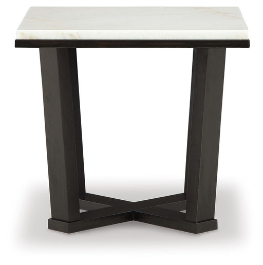 Fostead - White / Espresso - Square End Table Sacramento Furniture Store Furniture store in Sacramento