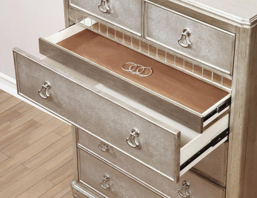 Bling Game - 6-Drawer Chest - Metallic Platinum Sacramento Furniture Store Furniture store in Sacramento