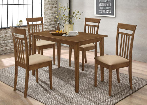 Robles - 5 Piece Dining Set - Chestnut And Tan Sacramento Furniture Store Furniture store in Sacramento