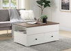 Readen - Coffee Table - White & Walnut Finish Sacramento Furniture Store Furniture store in Sacramento