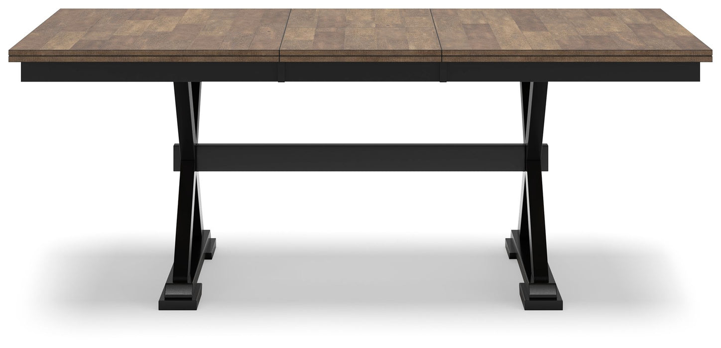 Wildenauer - Brown / Black - Rectangular Dining Extension Table